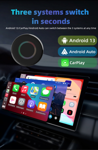 กล่อง Universal Ai Box 4 in 1 อะแดปเตอร์เชื่อมต่อไร้สาย CarPlay แบบมิเรอร์ลิงค์ แปลง CarPlay แบบใช้สายและ Android Auto เป็น<span class=keywords><strong>จอ</strong></span>ทีวีไร้สายในรถยนต์ - Product Image 2