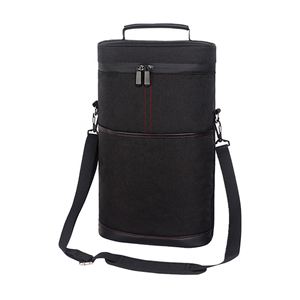 Pochette isotherme personnalisée pour bouteille de vin avec logo – Sac de transport promotionnel pour pique-nique, grande capacité, en tissu Oxford - Product Image 1