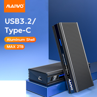 Carcasa Externa MAIWO M.2 NVMe a Tipo-C, USB-C a M.2 M-Key SSD, 20Gbps, Compatible con SSD NVME 2280 para Laptop, PC y Teléfono