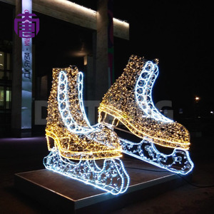 Christmas Boot Motif <b>Lights</b> LED Santa Boot Shape Outdoor Waterproof Holiday Decoration - Product Image 6