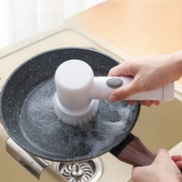 Brosse à poussière électrique populaire en PP, nettoyeur multifonctionnel automatique pour cuisine/salle de bain, polisseur de chaussures, poils en nylon transfrontaliers