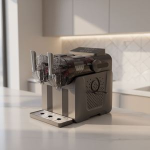 Mini machine à glace pilée et à crème glacée molle 2-en-1, automatique, électrique, 220W, en acier inoxydable, capacité de 1,5 litre, cinq modes prédéfinis, pour la maison - Product Image 4
