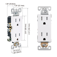 Prise électrique standard américaine USLINSKY et obturateur de sécurité anti-effraction homologué C SSRE-1TR 15A 20A 125V