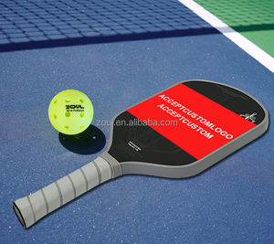 Hochwertiger <span class=keywords><strong>Pickleball</strong></span>-Schläger mit individuellem Logo, breiter Schlagfläche, Carbonfaser-Material, PP-Wabenkern, 235g Gewicht, Nylon-Tragetasche - Product Image 1
