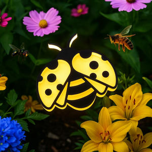 Bebedero de Plástico para Insectos en Forma de Abeja/Scarabajo con Varilla, Taza Decorativa para Beber Agua, Estación de Agua para Insectos de Jardín - Product Image 3