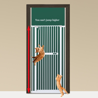 Porte pour animaux de compagnie moderne extra grande à fermeture automatique Gap monté à haute pression pour les escaliers de couloir de porte sans perçage fer en plastique