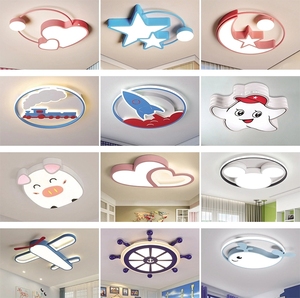 Lámpara de Techo LED de 48w y 500mm, Lámpara de Techo con Forma de Conejo para Dormitorio Infantil, Lámpara de Techo de Dibujos Animados con Forma de Animal, Lámpara de Techo LED con Forma de Luna y Estrella - Product Image 5