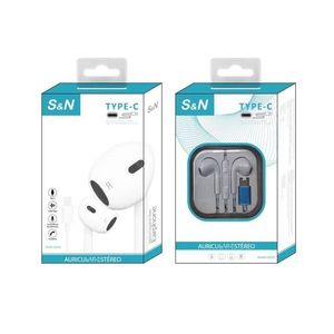 Écouteurs stéréo S&N Type-C avec micro pour téléphones mobiles - Product Image 1