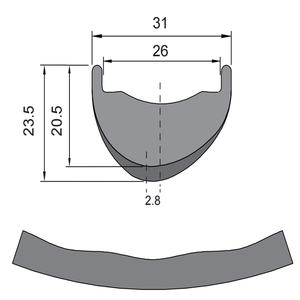 <span class=keywords><strong>Jante</strong></span> légère en fibre de carbone Vague vague 305g ERD 596mm 29er <span class=keywords><strong>Jante</strong></span> <span class=keywords><strong>VTT</strong></span> Cross Country Jantes asymétriques <span class=keywords><strong>Tubeless</strong></span> Vélo 700c - Product Image 3
