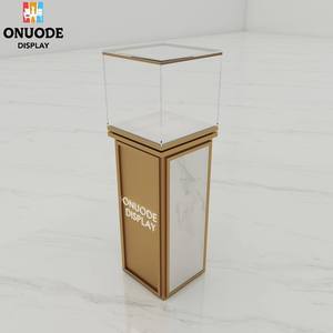 High-end Small Jewelry Display Stand Custom <b>Corner</b> Tower Jewelry Showcase Glass Case White Jewelry Window Display <b>Cabinet</b> - Product Image 2