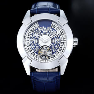 Montre mécanique Totem faite à la main, édition limitée, diamètre 44 mm, surface en cristal saphir, résistante à l'eau, pour usage quotidien - Product Image 2