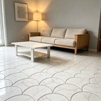 Carrelage Mosaïque Luxe 290x300mm Effet Porcelaine Métallique Glaçurée Mat Craquelé pour Mur de Salle de Bain Moderne, Briques de Foyer, Appartement, Villa
