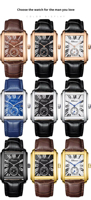 Montre à quartz pour homme personnalisée avec cadran secondaire, bracelet en cuir, design fin et élégant, idéale pour un style professionnel quotidien