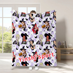 Yinshi 5000 + Thiết Kế Phim Hoạt Hình Dễ Thương 3D Công Chúa Cô Gái In Ấn Chăn Không Có Moq Tùy Chỉnh Polyester San Hô Lông Cừu Ném Chăn - Product Image 5