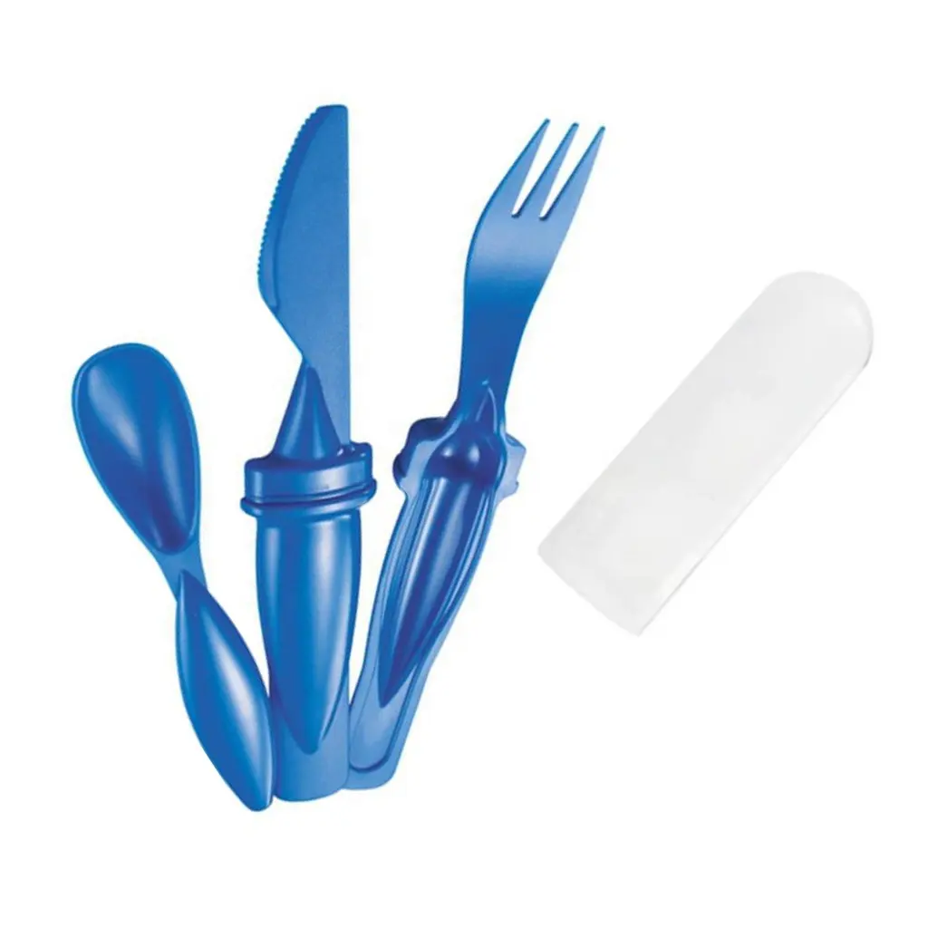 المحمولة أدوات مائدة بلاستيكية سكين ملعقة شوكة سفر مجموعة