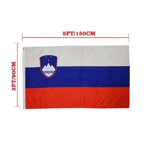 <b>Flag</b> Manufacturer Wholesale Custom 3x5 ft 90x150cm Polyester Banner Slovenia Country <b>Flags</b> Custom Logo Promotional Use - Product Image 2