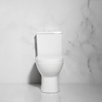 WC moderne en céramique à double chasse allongé, à double sortie (P-Trap/S-Trap), pour usage hôtelier