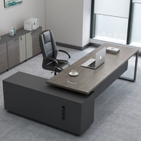 Nuevo Diseño de Muebles de Oficina, Escritorio Ejecutivo en Forma de L, Color Negro