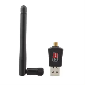 Novo adaptador de Wi-Fi USB com antena externa 2db RTL8192EU 300m para cartão sem fio externo