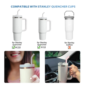 Pajita Antiderrames para Accesorios Stanley Quencher H2.0, Actualización 2024, 2 en 1, Puntas de Silicona Antiderrames, Tapón Antiderrames - Product Image 5