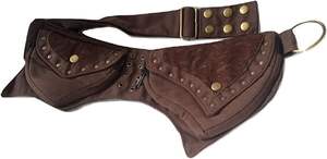 Premium hecho a mano Vintage artesanías práctico Fannypack algodón cintura bolsa viaje utilidad cinturón cuero genuino - Product Image 4