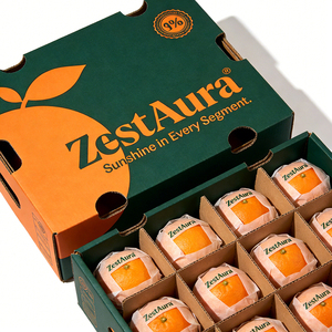 Caja de Cartón Ventilada y Resistente para Proteger Naranjas, Mantiene la Jugosidad, Uso Doméstico, Empaque Elegante para Naranjas - Product Image 3