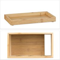 Boîte de rangement pour câbles en bambou naturel, station d'accueil multifonction, organisateur de bureau