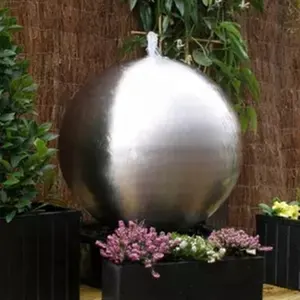 Hot sale of swimming pools, gardens, ponds, lakes color jumping fountain stainless steel ball