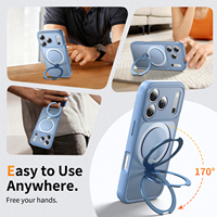 Coque de téléphone magnétique antichoc pour iPhone 17 18 Pro Max avec support rotatif à 360° et accessoires de protection pour téléphone portable – Vente en gros