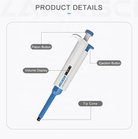 Micropipette Larksci 6.9 semi-autoclavable et réglable pour embouts de pipette jetables