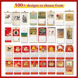 Personnalisé 2026 Calendario Chino Calendrier Mural Fook Creative Mensuel Bois Matériel <span class=keywords><strong>Cheval</strong></span> Année Cadeau Chinois Calendrier Impression - Product Image 5