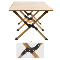 Table de pique-nique pliable légère en aluminium pour camping, modèle œuf roulé, vente en gros d'usine, personnalisable pour l'extérieur