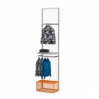 Présentoir métallique sur pied pour vêtements de sport, maillots, baskets et tenues de sport pour magasins de sport et de vêtements