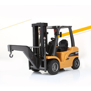 Huina 1577 Carretilla Elevadora Eléctrica RC de 8 Canales a Escala 1:10, <span class=keywords><strong>Grúa</strong></span> de Construcción de <span class=keywords><strong>Juguete</strong></span>, Cargador Incluido, Alcance de 50m, Metálica, Función Sígueme - Product Image 6