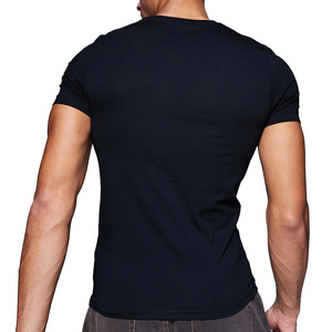 เสื้อยืดทรงเข้ารูป/ทรงปกติ ผ้าเปล่า 180GSM ผ้าฝ้ายถัก 100% สำหรับผู้ชาย สวมใส่สบาย คุณภาพสูง รับสกรีนโลโก้ - Product Image 1