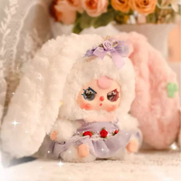 Figura de acción de peluche de la serie Baby Three Lily Rabbit Town V4, caja sorpresa con llavero y tarjeta de identificación, estilo aleatorio