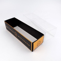 Boîte d'emballage personnalisée en papier pour pâtisserie, style tiroir, avec fenêtre transparente pour 6 macarons, boîte cadeau pour biscuits