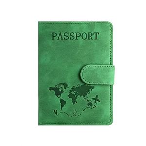 Design Factory RFID Blocking PU Leather <b>Passport</b> Holder Magnet Button Travel Essentials <b>Wallet</b> Cover Case - Product Image 1