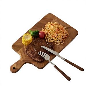 Planche à découper en bois d'acacia en gros, grande planche à découper épaisse avec poignées pour la cuisine, l'extérieur, l'hôtel, la viande, les fruits et les légumes - Product Image 1