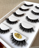 Cils entiers vegan, 5 paires, 10 paires, plateau de faux cils, cils moelleux 3D 5D 8D
