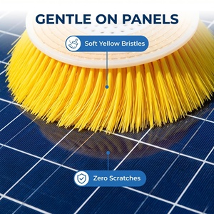 Cepillo de Limpieza de Paneles Solares Eléctrico de Una Sola Cabeza, Telescópico, con Rociador de Agua, para Módulos Fotovoltaicos - Product Image 4