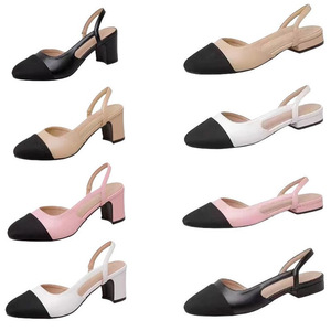 Sandales plates à bout fermé pour femmes, grandes tailles 32-44, chaussures de travail élégantes à bride arrière - Product Image 1