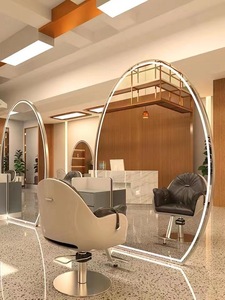 กระจกทองสองด้านสำหรับร้านทำผมและร้านตัดผม - Product Image 3