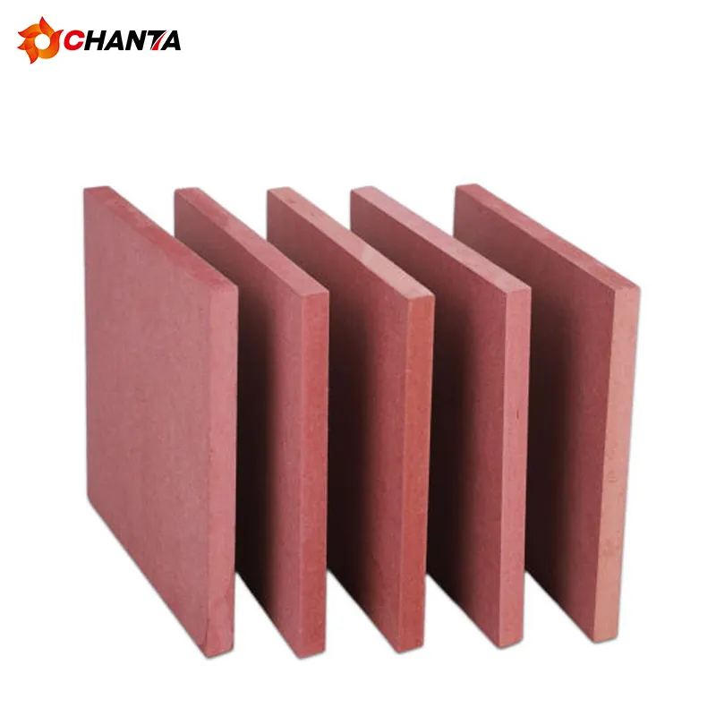 Toptan 18mm renkli mdf yanmaz mdf yangına dayanıklı kırmızı mdf