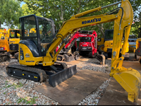 Mini-excavatrice Komatsu PC35 d'occasion, 3,5 tonnes, sur chenilles en caoutchouc, pompe d'origine PC35MR, pour travaux de jardinage et de terrassement