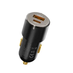 2024 New Listing Unique Design PD3.0 Car Safe Charger 60W Type-c Usb-a Dual Port Charging For Cell Phone