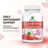 Comprimés de canneberge avec extrait de roselle et mélange d'antioxydants - Complément alimentaire à base de plantes pour le soutien de la bien-être