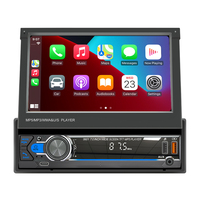 Unidad Principal Bluetooth Universal para Auto con Carga Rápida USB, Carplay y Android Auto Inalámbricos, Pantalla Táctil de 7 Pulgadas y Reproductor de DVD