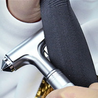 Marteau de sécurité d'urgence pour voiture en alliage dur en métal robuste avec coupe-ceinture de sécurité