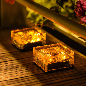 Huichu <b>Solar</b> Ice Brick <b>Light</b> Led <b>Outdoor</b> Garden <b>Step</b> Lighting Waterproof Color Changing Decorative Floor Tile <b>Light</b> - Product Image 2